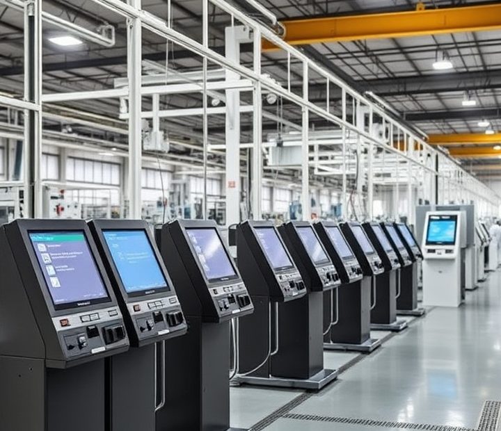 Production line for self-service terminals
